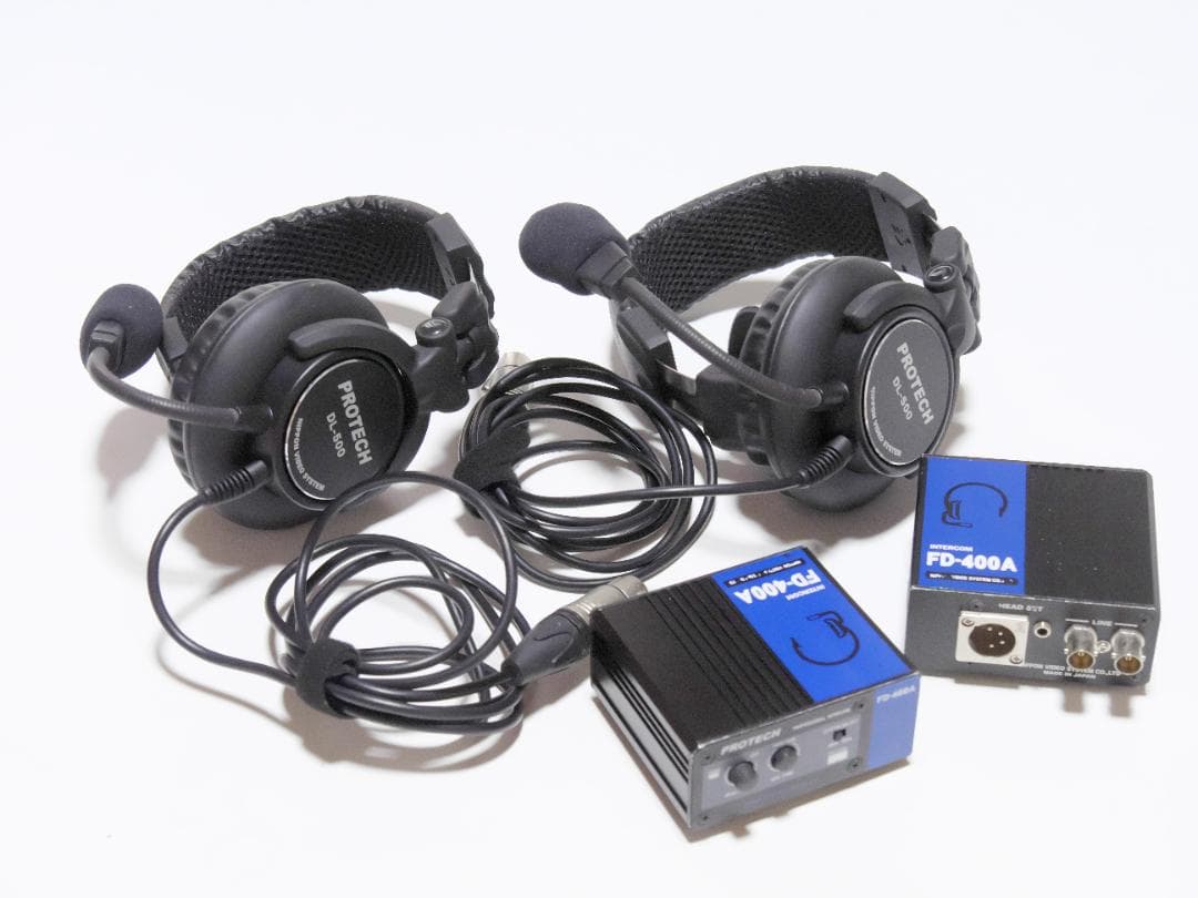 PROTECH FD-400A・DL-500 有線式インカム 2台セット