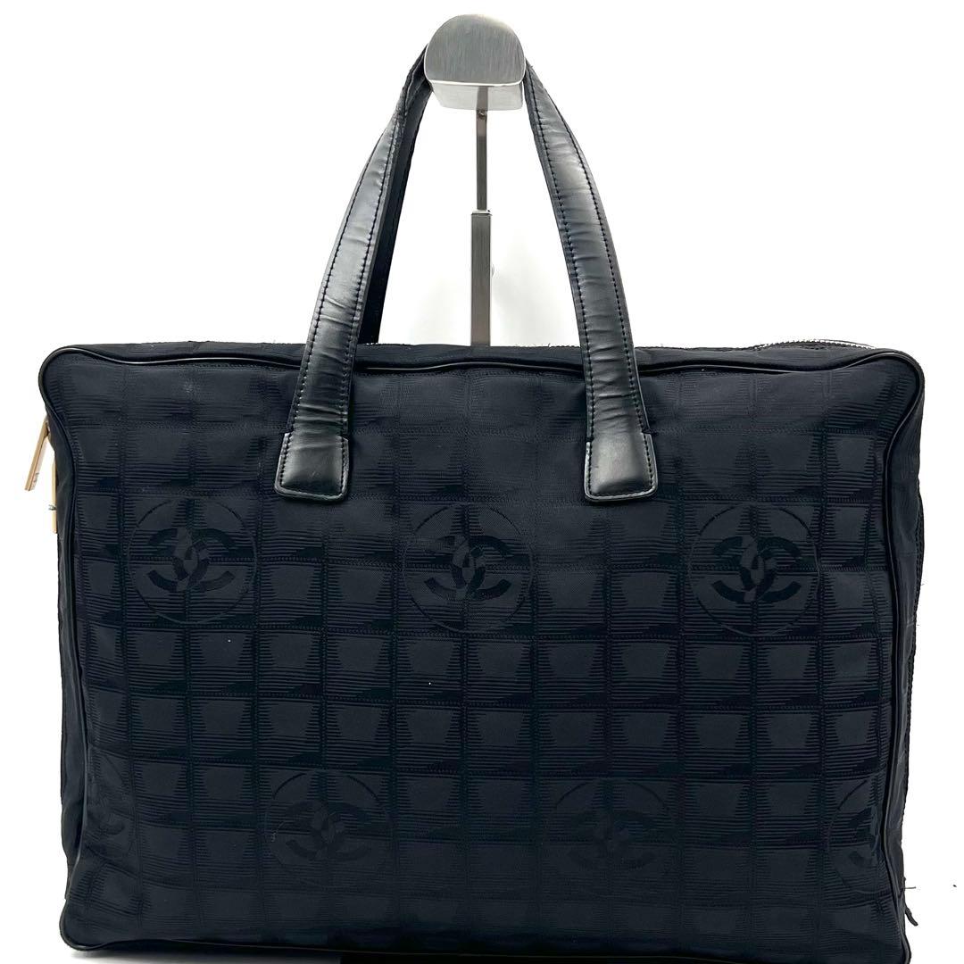 《美品》CHANELニュートラベルライン ナイロン レザー ビジネスバッグ A4