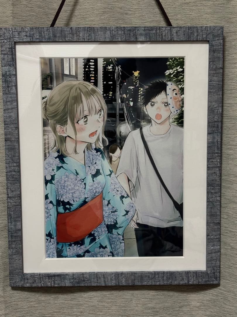 E*c様 アオのハコ展 額装高精細デジタルカラー 千夏と大喜