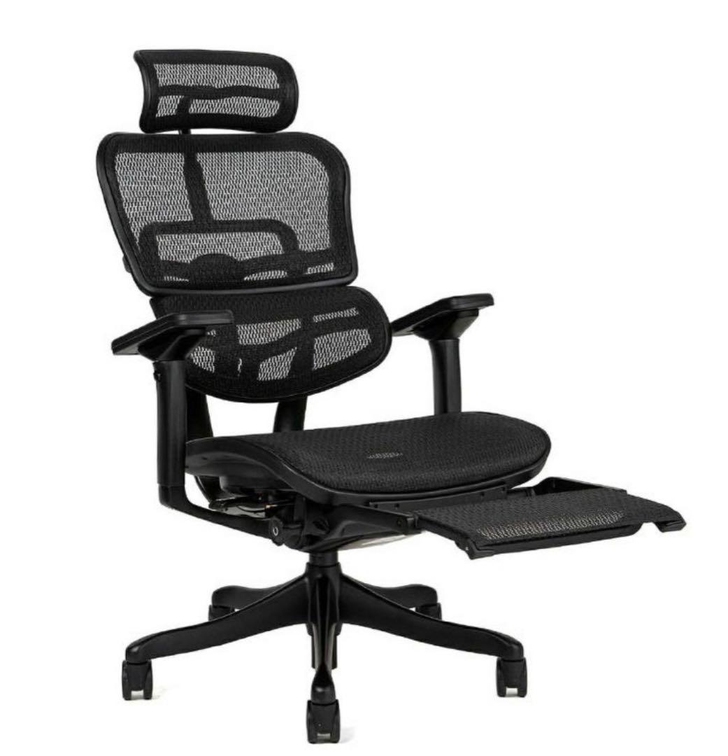 エルゴヒューマンプロ　ブラック　オットマン内蔵型　取り扱い説明書付き