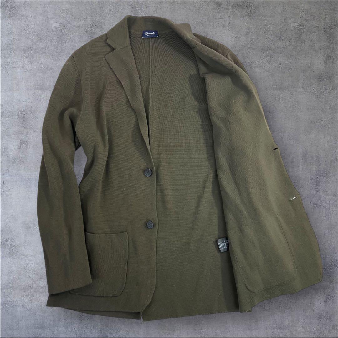 定価10万 極美品 Drumohr ドルモア 2Bニットテーラードジャケット L