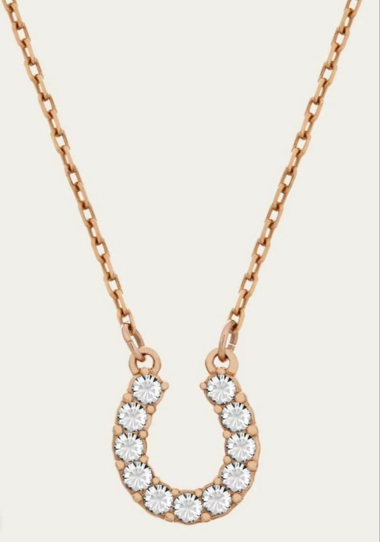 SWAROVSKI【スワロフスキー】馬 蹄, ホワイト, ローズゴールドトーン
