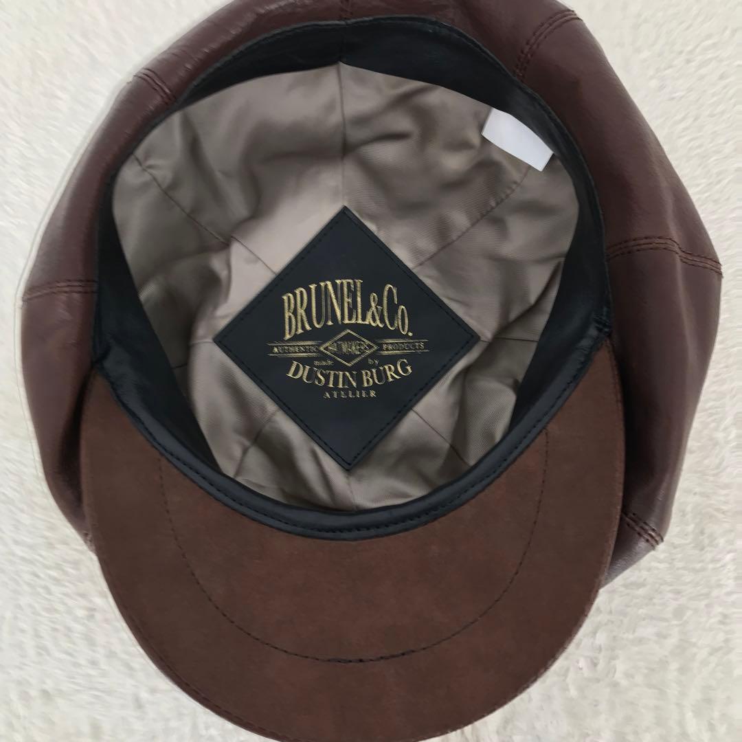 BRUNEL&CO.HATMAKERS　キャスケット　40　ブラウン　牛革