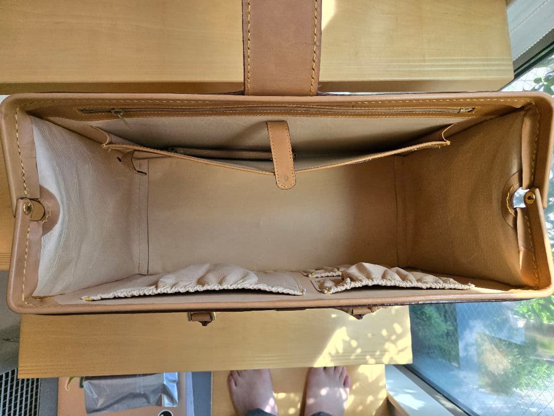 【ガバッと大開口◎】Kitamura 超レア 本革ボストンバッグ