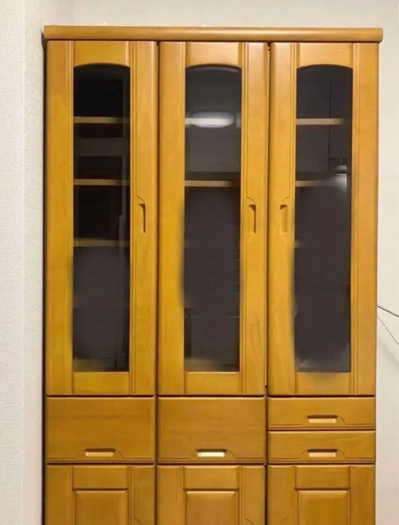 木製 食器棚 カップボード 大量収納