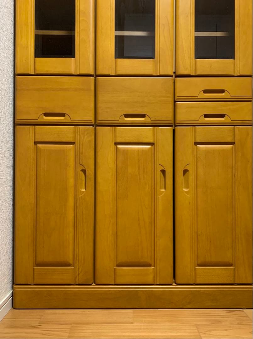 木製 食器棚 カップボード 大量収納