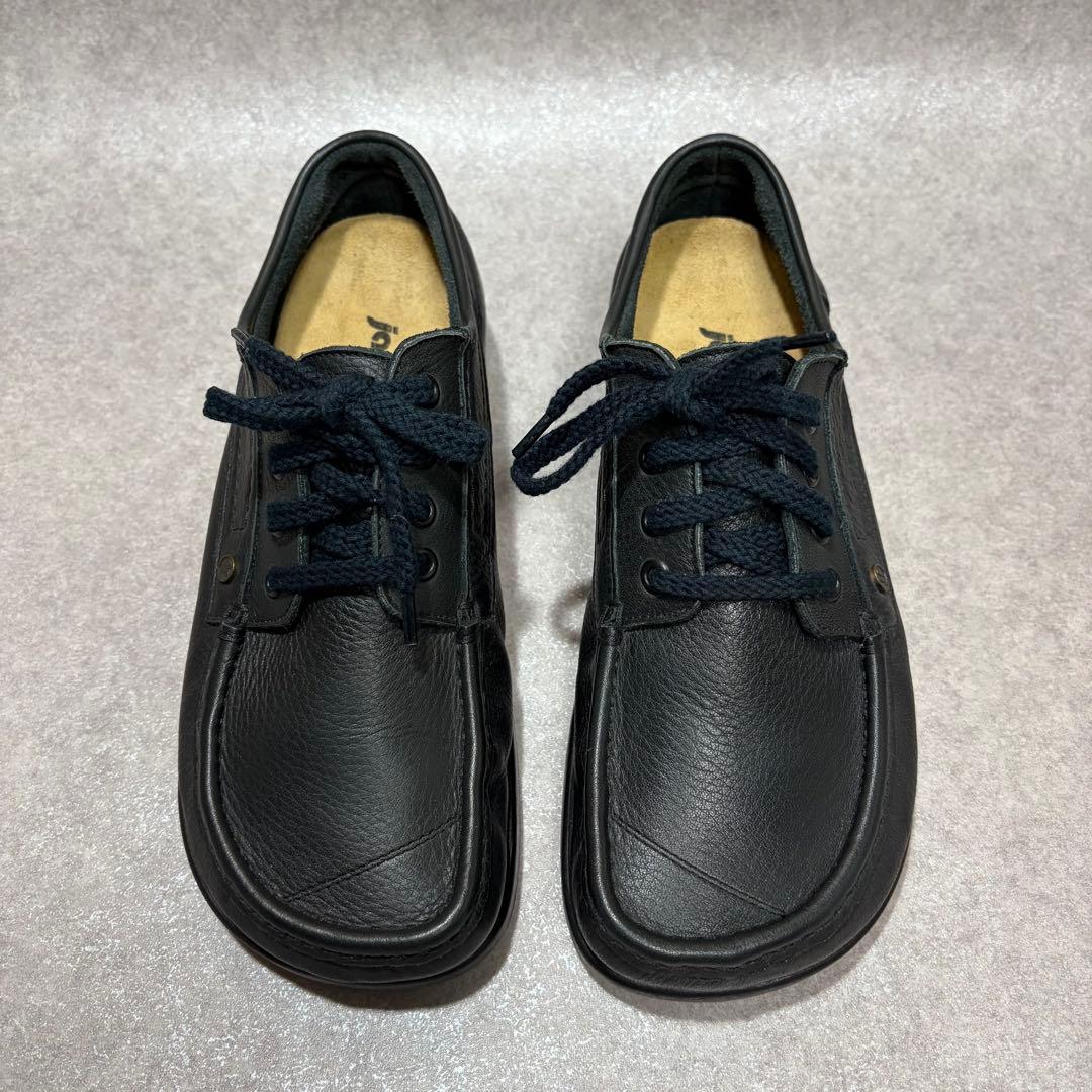 ヤコフォーム コンフォート レザーシューズ ブラック 外反母趾