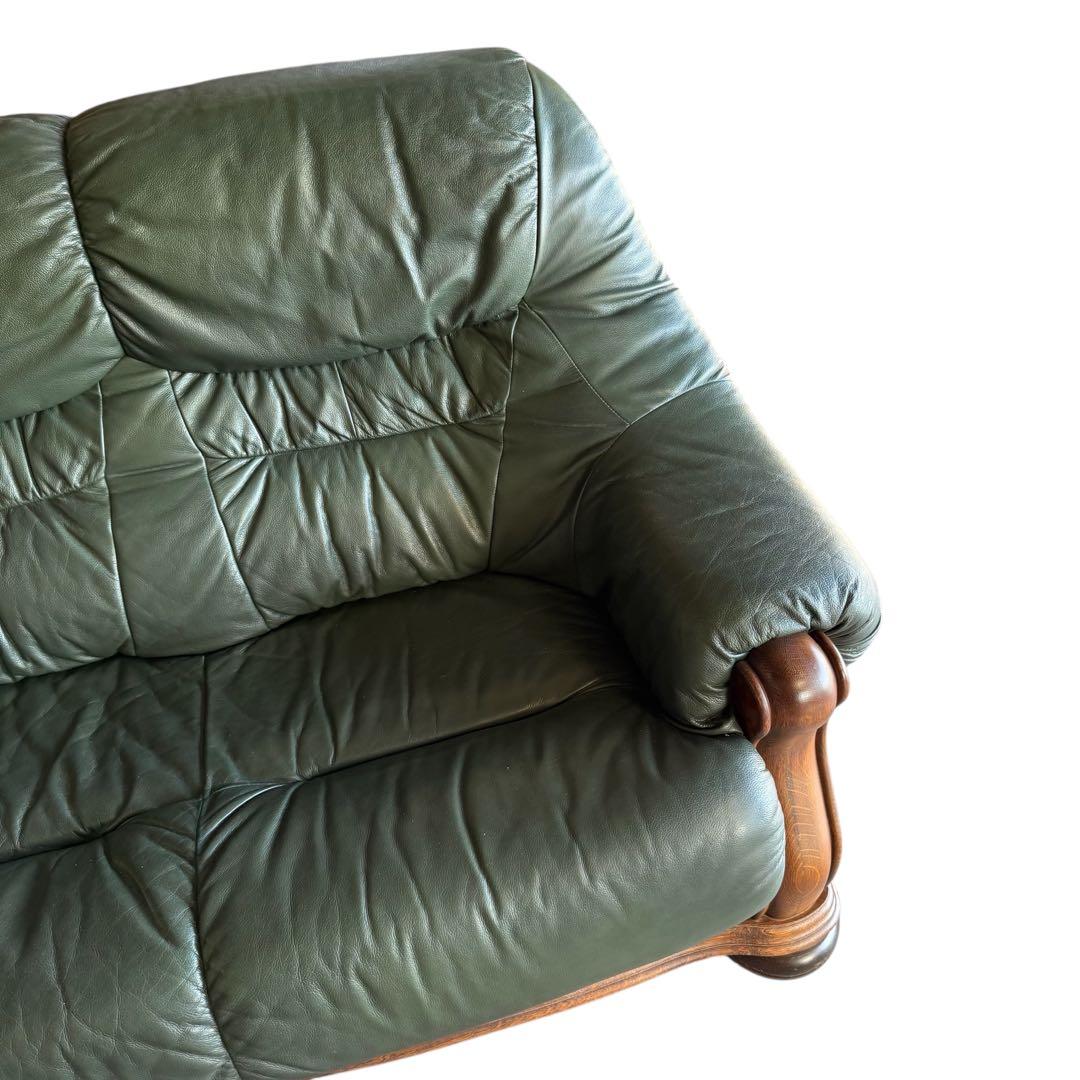 HR557 ダッヂカントリー　オランダ製　総革　レザーソファ　３人掛け