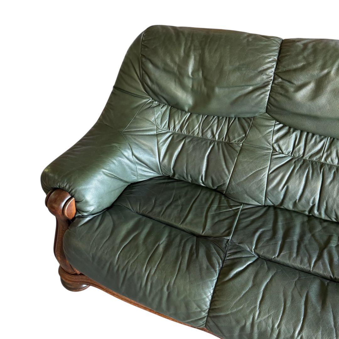 HR557 ダッヂカントリー　オランダ製　総革　レザーソファ　３人掛け