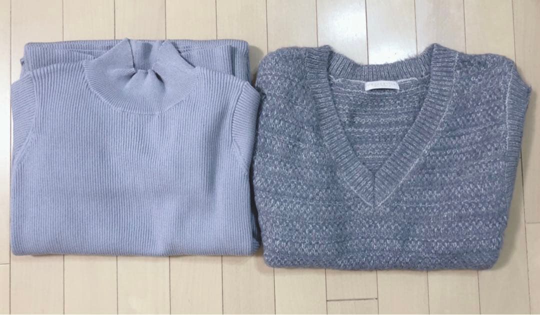 プロポーション　ツイードニットベストセットアップ①