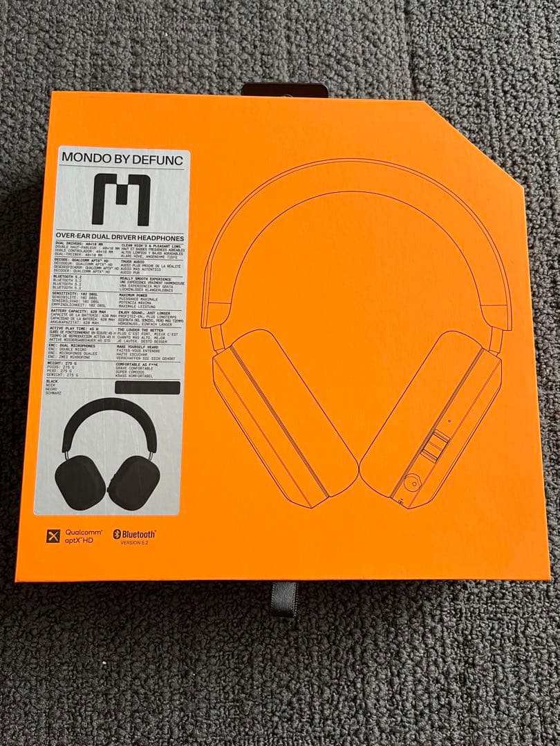 ワイヤレスヘッドフォン ブラック　新品未使用　MONDO BY DEFUNC