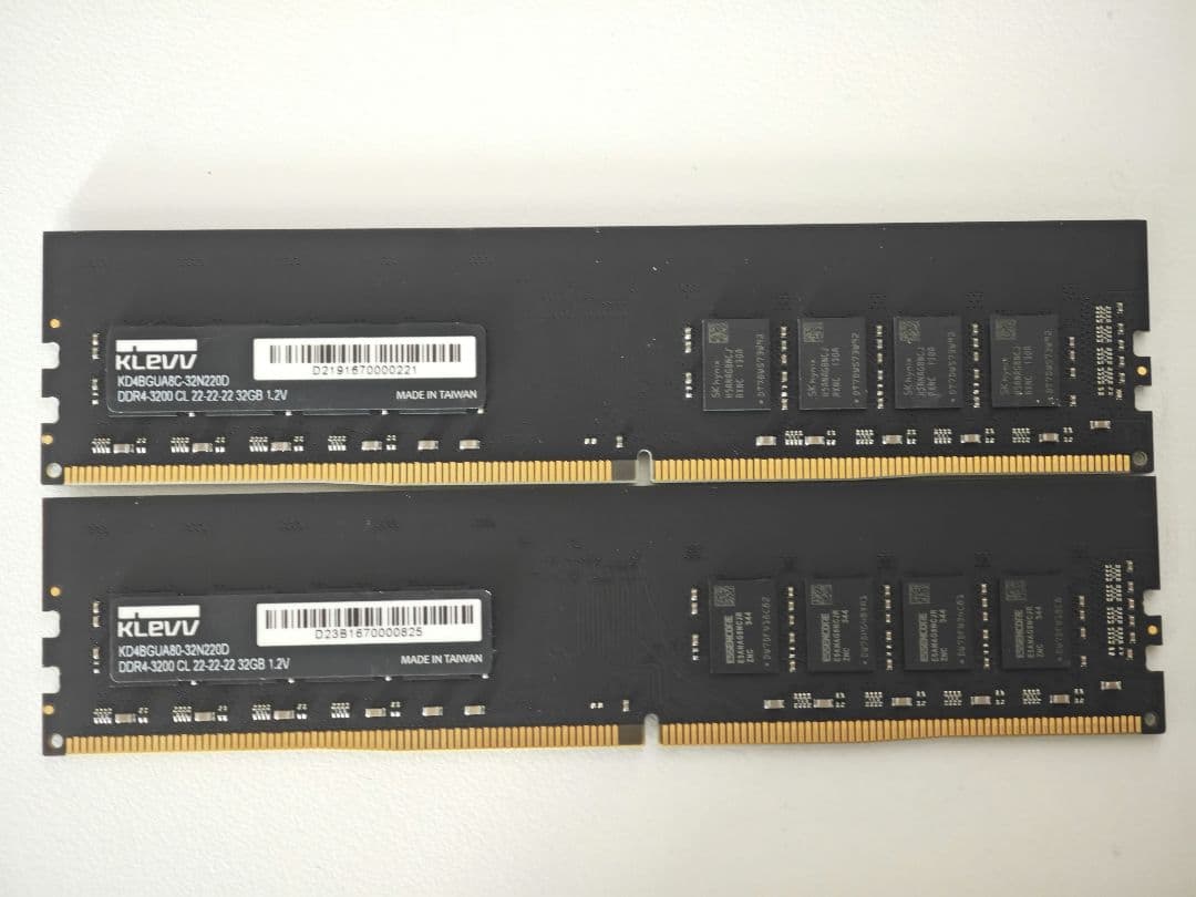 KLEVV DDR4 64GB　32GBx2枚 3200MHz メモリー