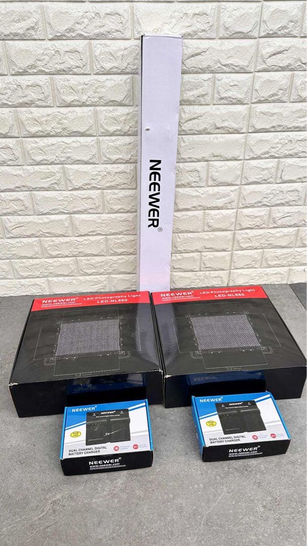【タイムセール】NEEWER 2パック 660 LEDビデオライトとスタンドキッ