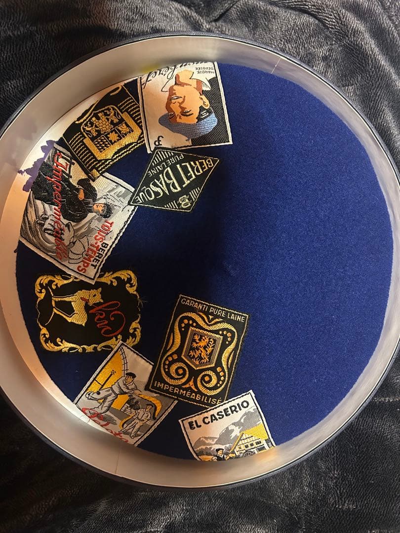 【送料無料】最終値下　LAULHERE ネイビー ベレー帽　Mサイズ　58センチ