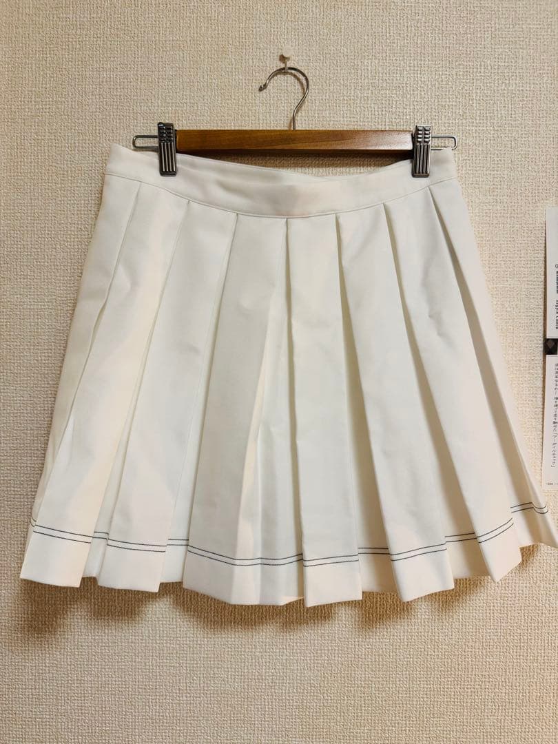 【Kuro】LACOSTE ホワイト プリーツスカート サイズ36