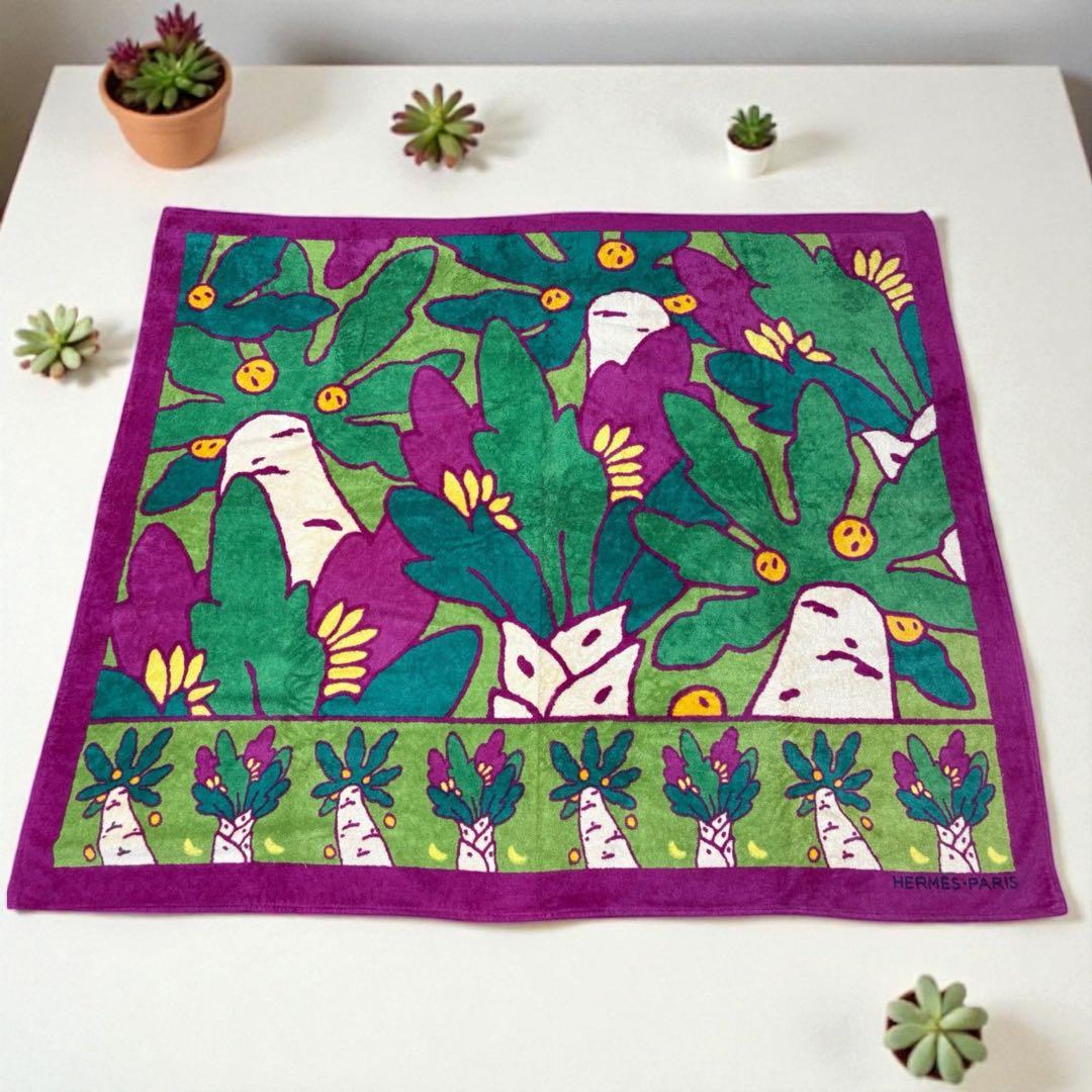 170×140cm エルメス HERMES ビーチタオル ブランケット 毛布