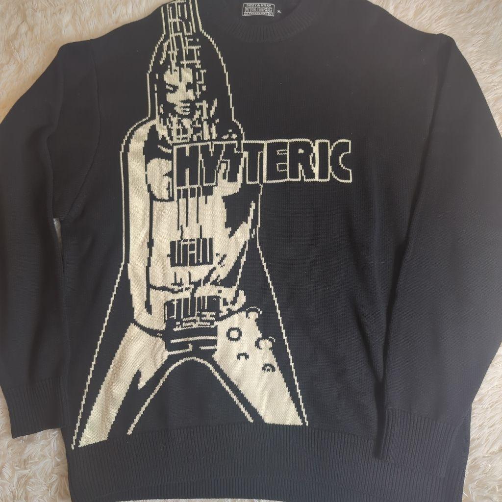 【極美品】 HYSTERIC XL ギターガール ヒス グラフィックニット