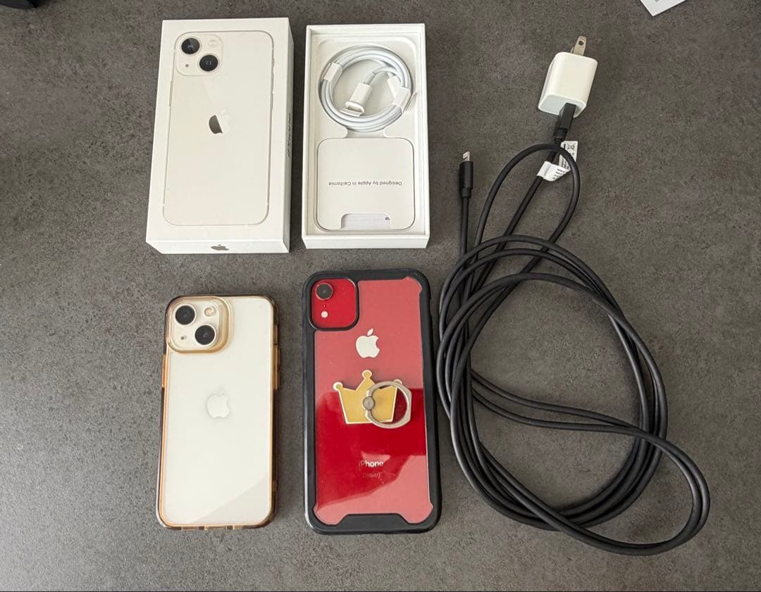 【値下げ】iPhone 13mini, XR 128GB セット