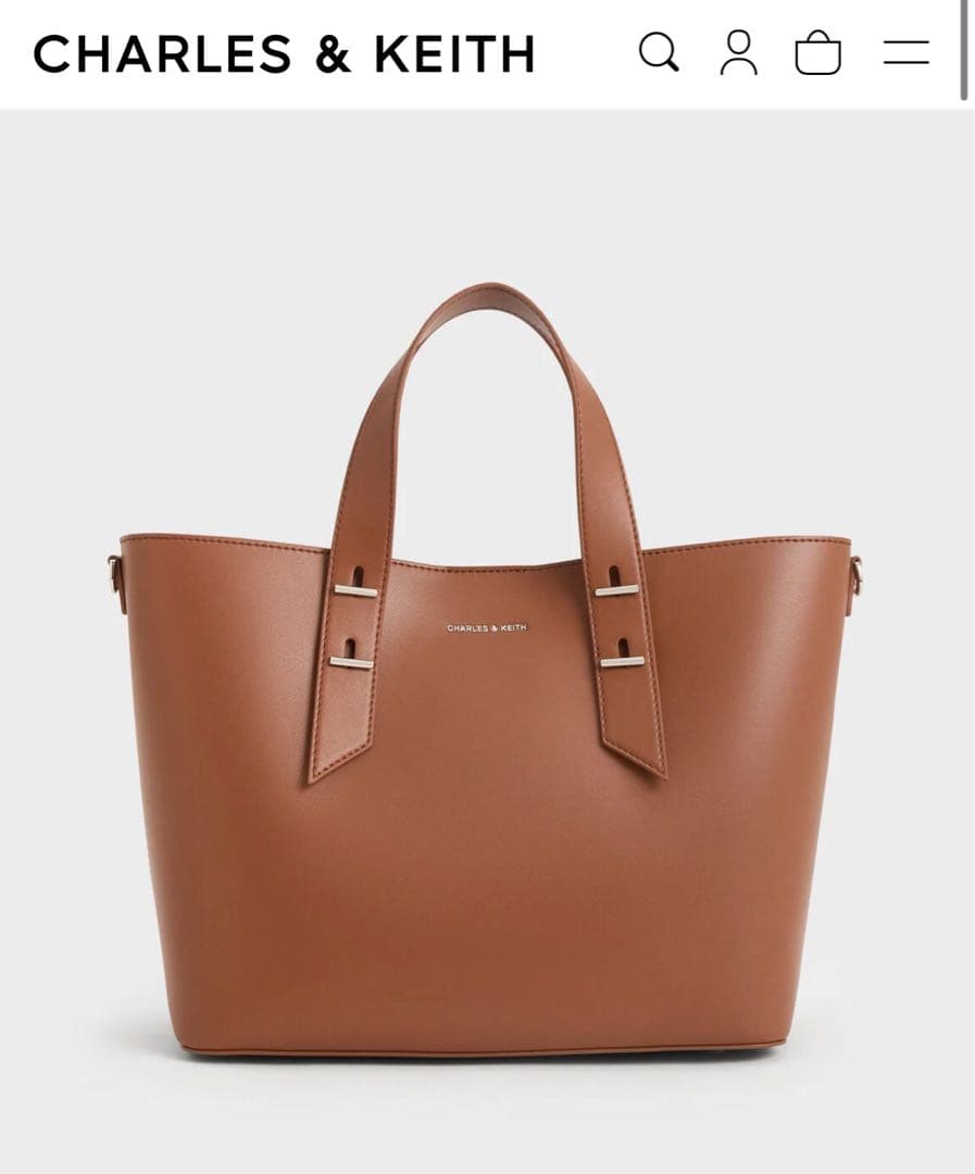 CHARLES & KEITH Shania ダブルハンドルスラウチーバッグ