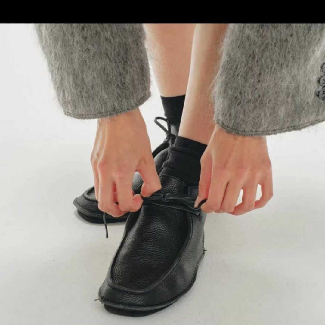 TODAYFUL レザーモカシンシューズ　BLK 靴　トゥデイフル