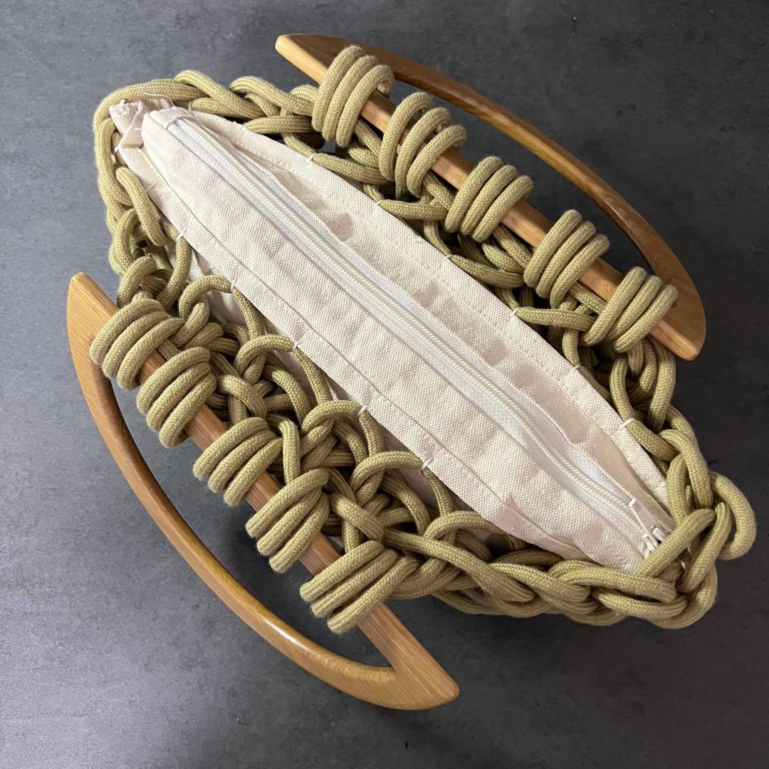 【美品】ALIENINA アリエニーナ MARGOTバッグ　ハンドバッグ　ウッド