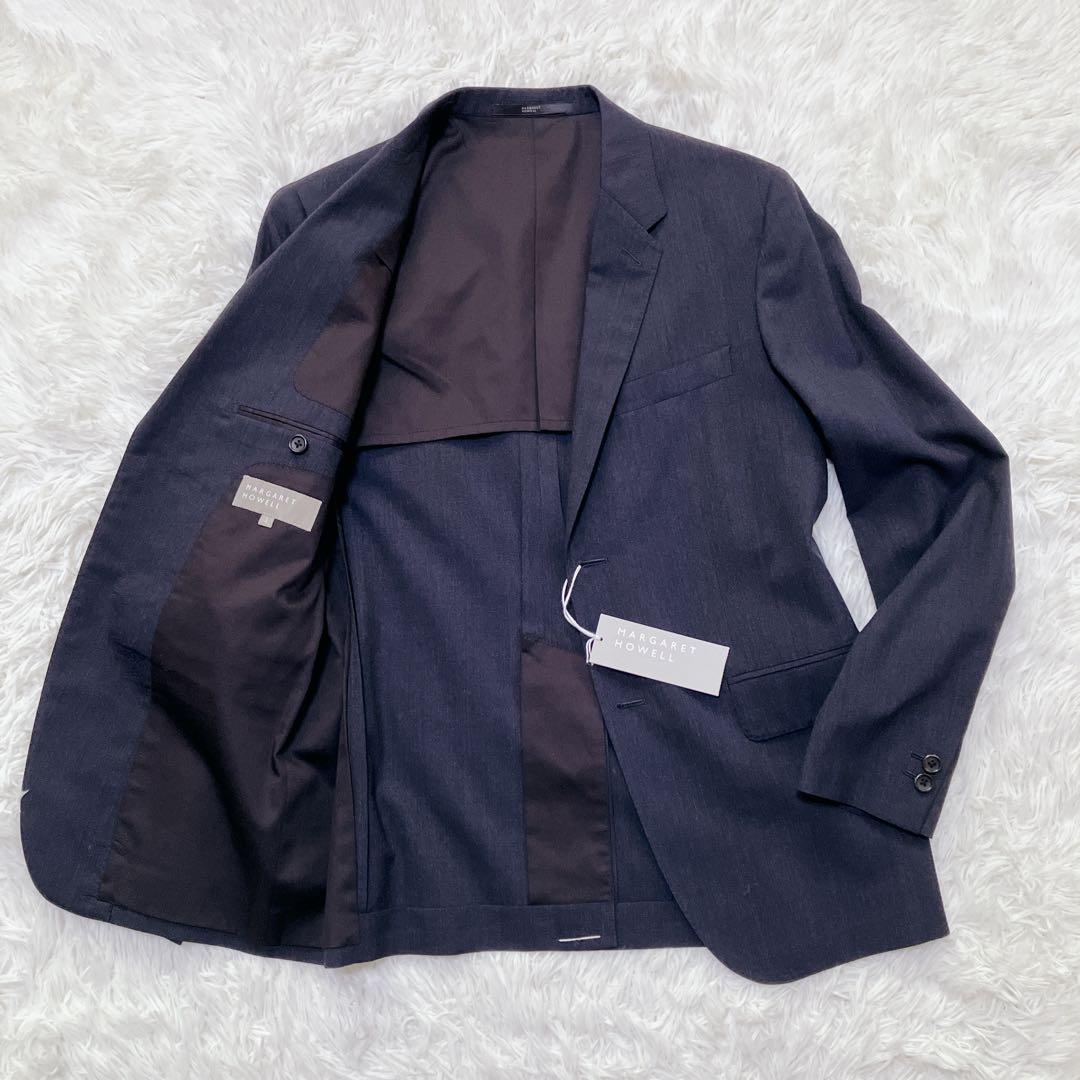 【タグ付　未使用】マーガレットハウエル ウールテーラードジャケット　ネイビー　S