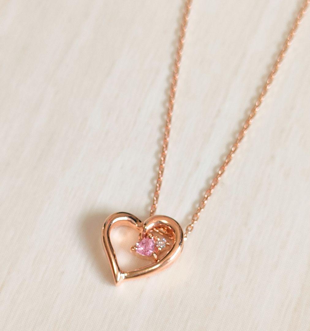 【グレ蔵さま専用】 4℃ ヨンドシー ネックレス K10 ハート ピンクゴールド