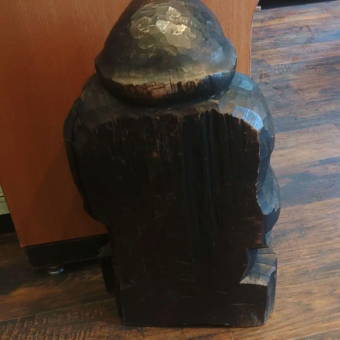 松宮順一　大黒様　木彫　置物　大型　木製　骨董　時代物