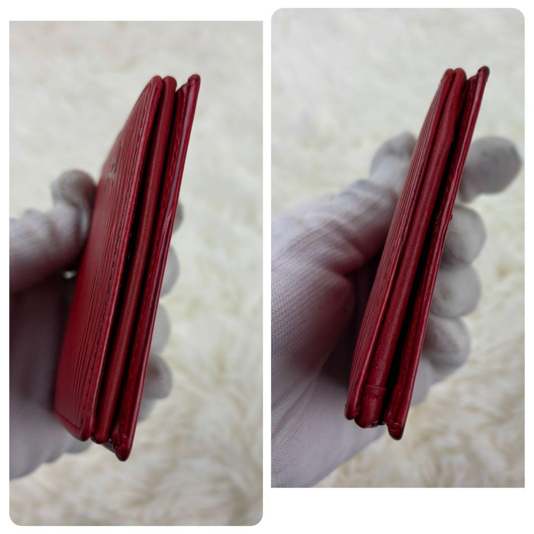 美品！ルイヴィトン エピ ポルトモネワット ケース 赤 レッド