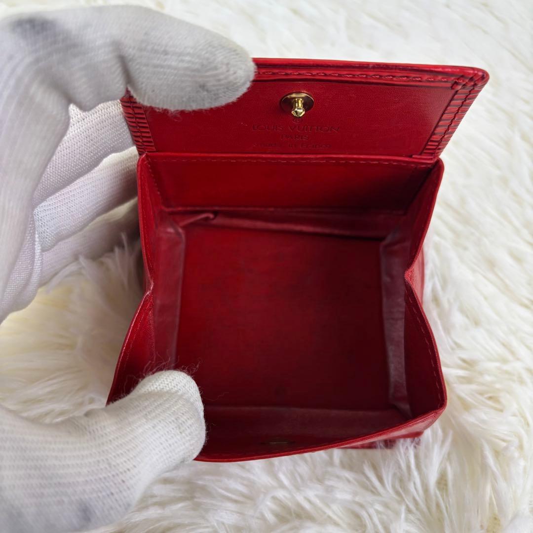 美品！ルイヴィトン エピ ポルトモネワット ケース 赤 レッド
