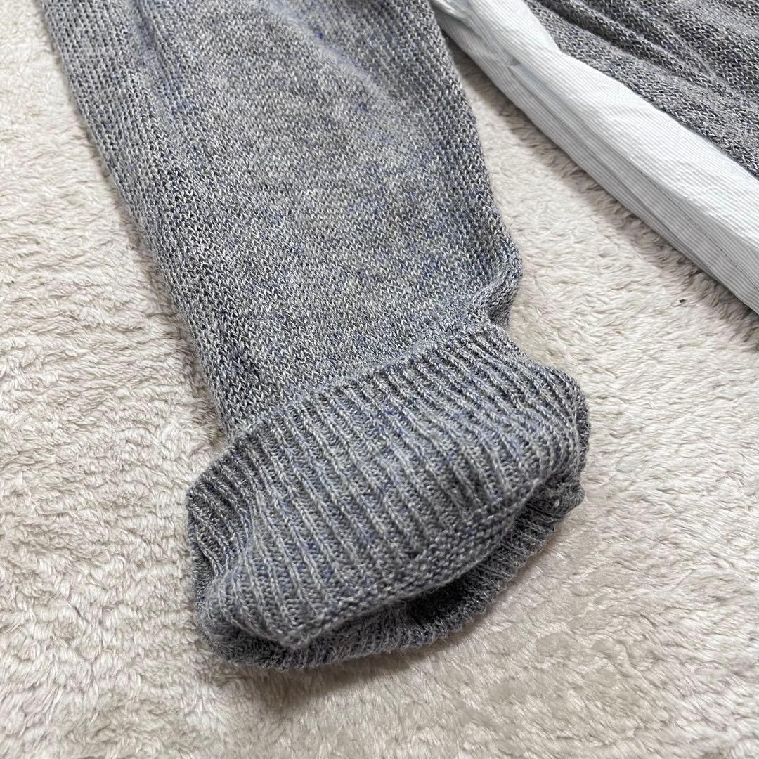 美品　ワイズ　ヨウジヤマモト　異素材切り替え　リネン　ニット　ワンピース