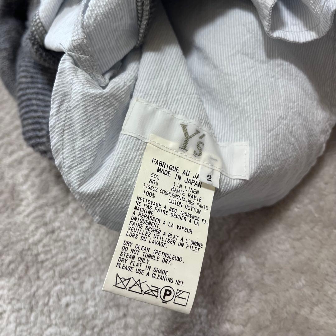 美品　ワイズ　ヨウジヤマモト　異素材切り替え　リネン　ニット　ワンピース
