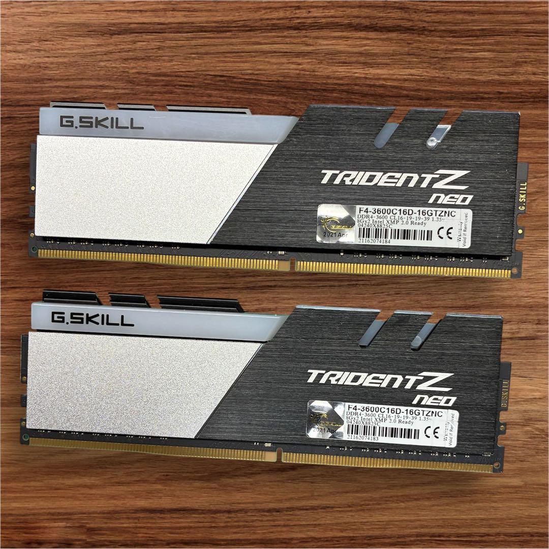 複数テスト済 G.SKILL Trident Z RGB 16GB 3600
