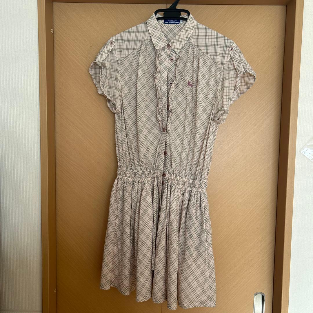 バーバリー　シャツワンピース　ピンク