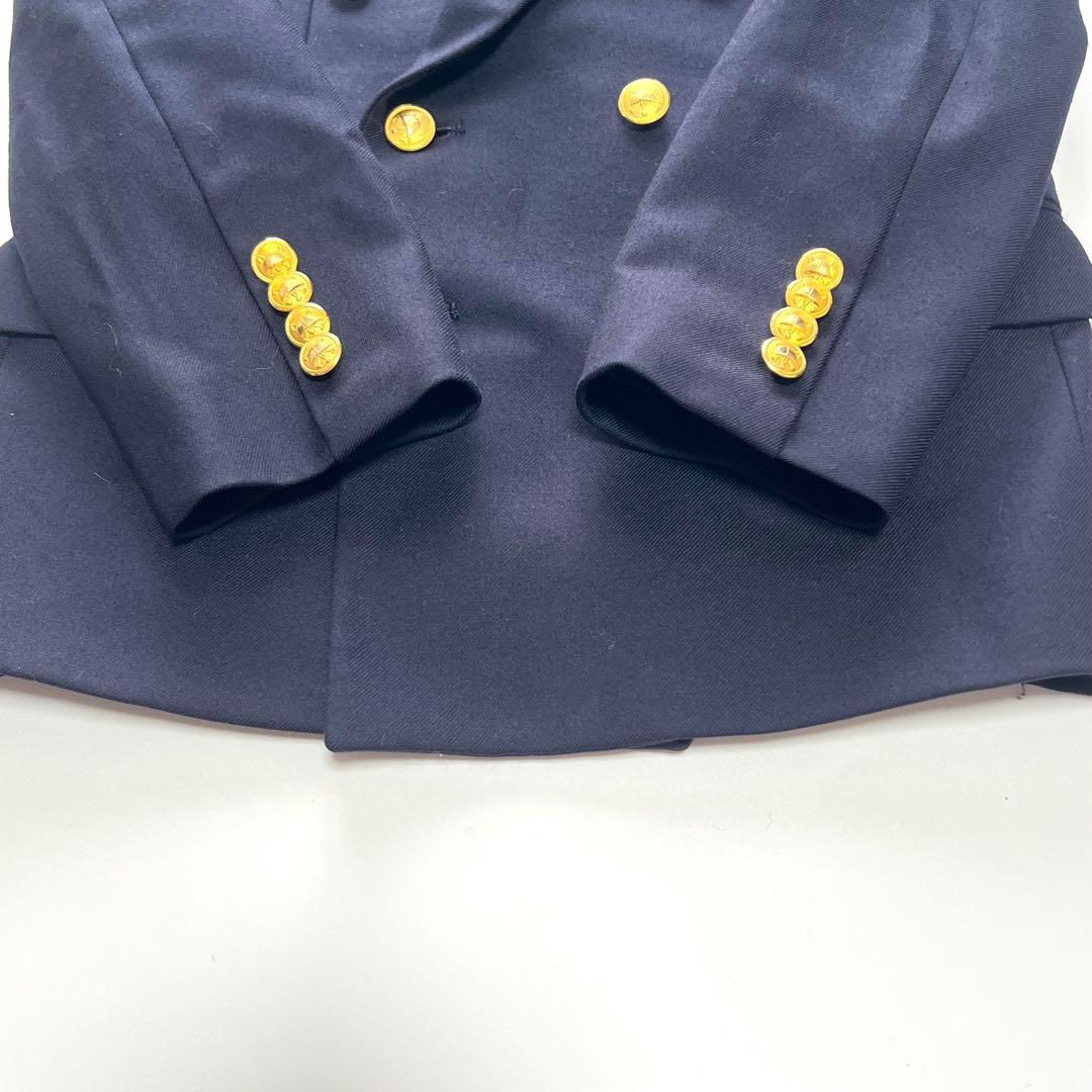 【美品】ポロラルフローレン　キッズ紺ブレスーツ上下セット　金ボタン　130