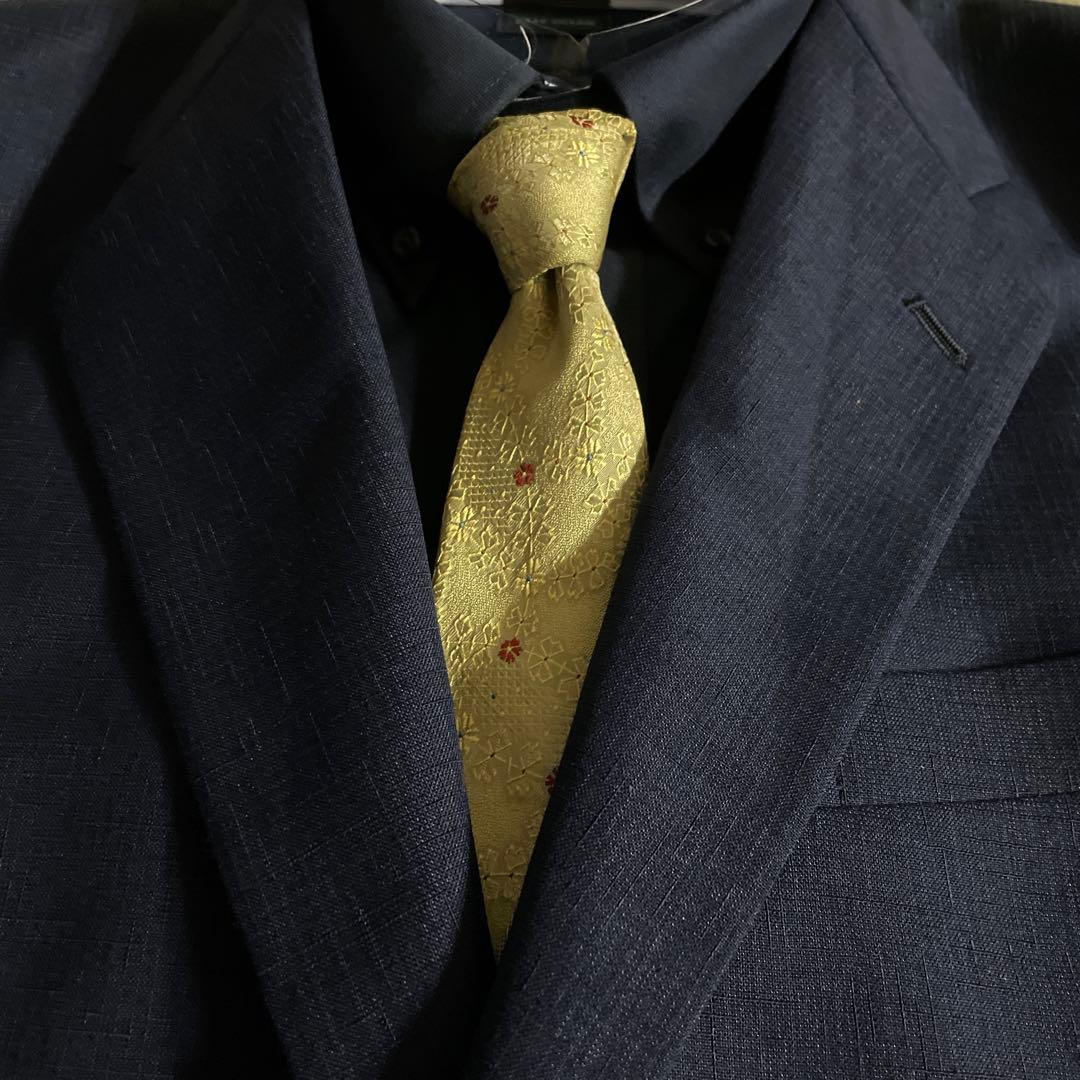 未使用 オッドベスト OLD GUCCI オールドグッチ ネクタイ 濃紺 スーツ