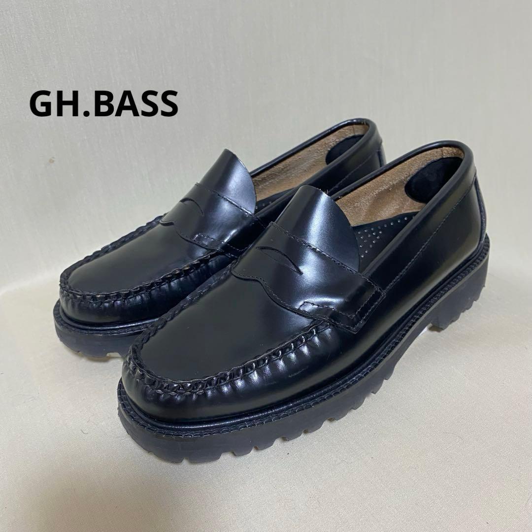 GH.BASS ジーエイチバス　ローファー BA11535w 24cm ブラック
