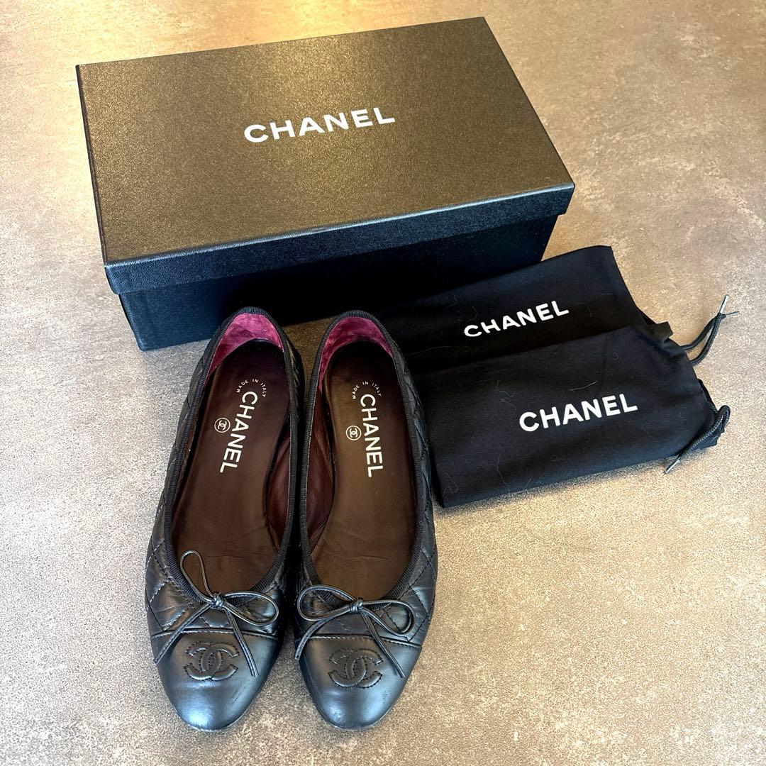 美 品　CHANELシャネル バレリーナ 36.5C（23cm）