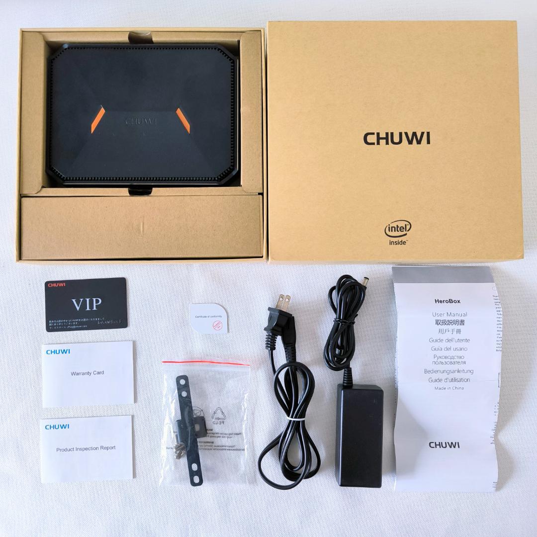 CHUWI HeroBox ファンレス ミニPC Celeron N4100