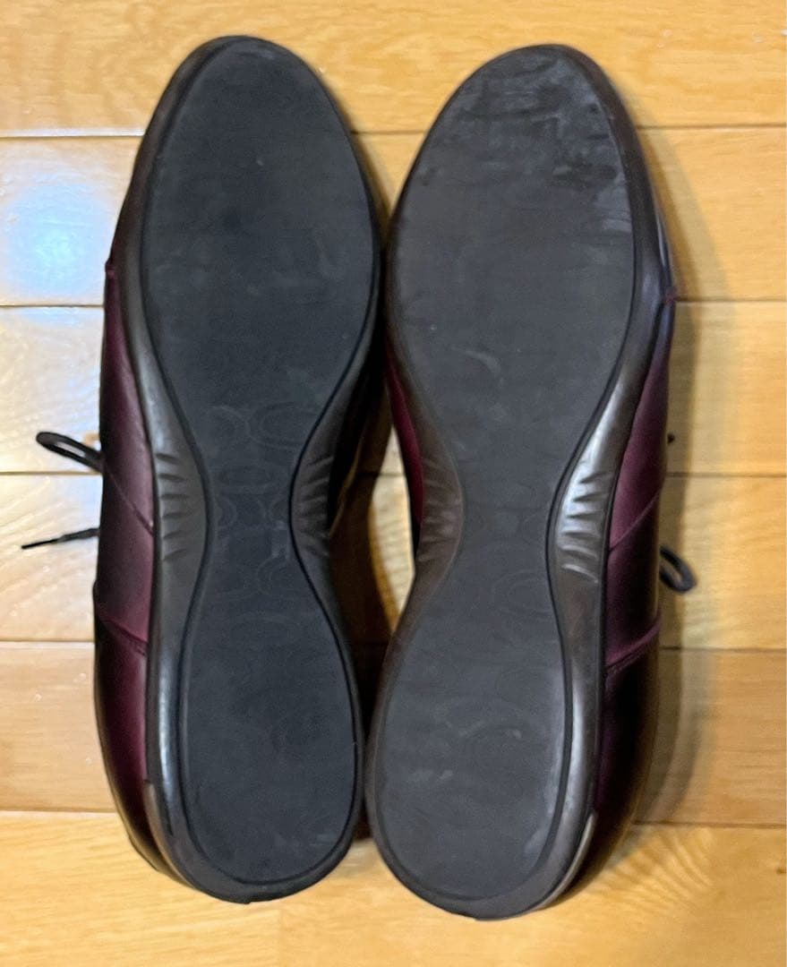 バーガンディ レザースニーカー