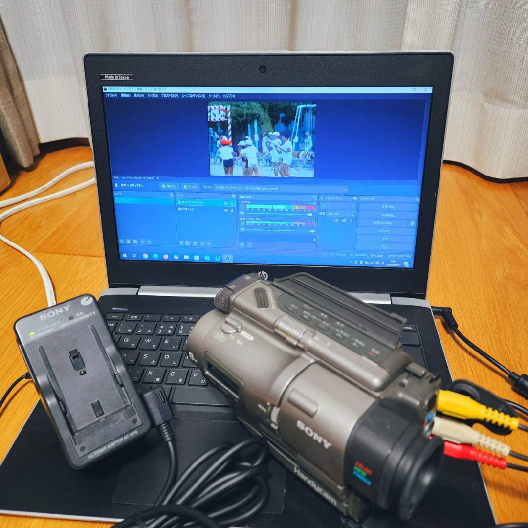 【動作確認済】SONY Hi8 高画質 CCD-TR1 ビデオカメラ セット