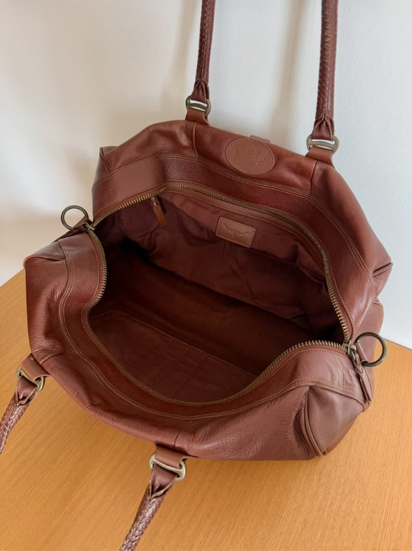 【値下げ】R.M. Williams　ブラウン　本革　レザー　ボストンバック