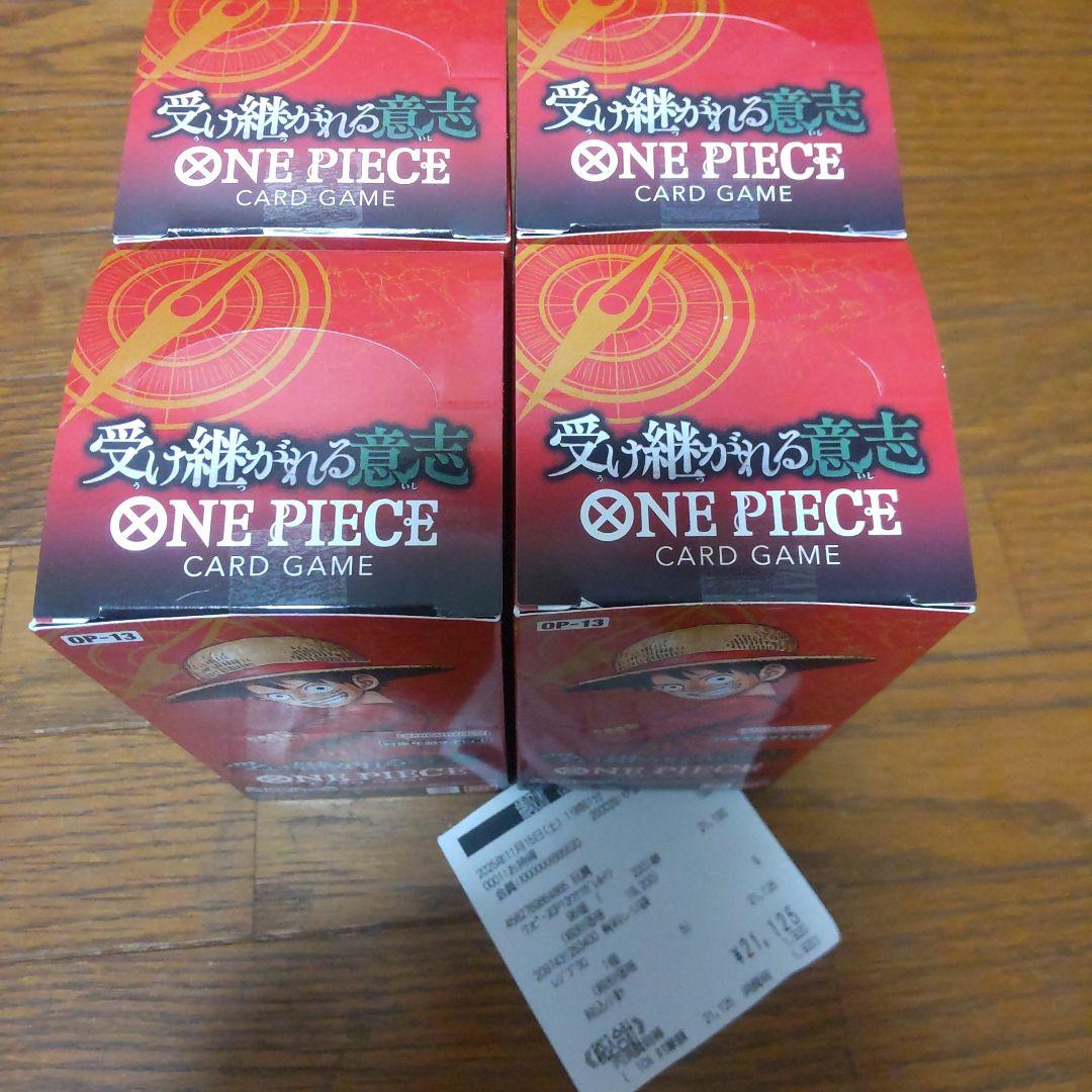 ☆ワンピースカード☆受け継がれる意志☆４BOX☆テープ付き☆