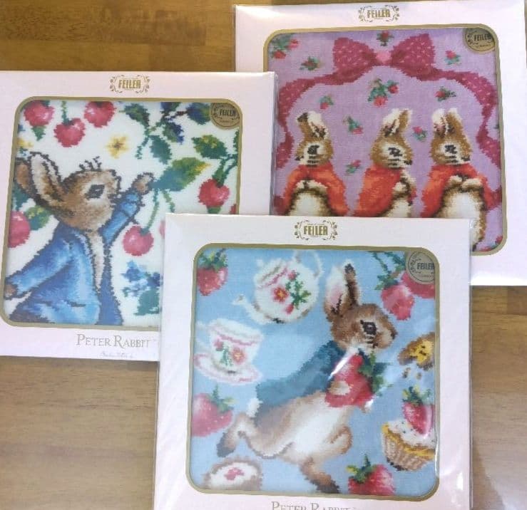 FEILER ピーターラビット ハンカチ ３枚セット