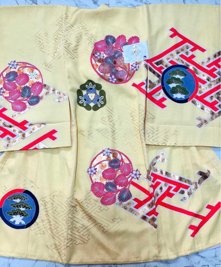 【新品未使用】お宮参り産着 祝い着 赤ちゃん女の子用　着物　襦袢