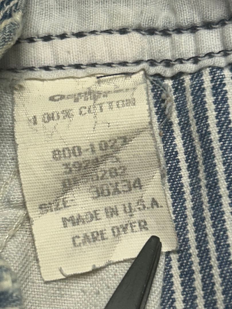 激レア70s OSHKOSH オシュコシュ ヒッコリーオーバーオール 38インチ