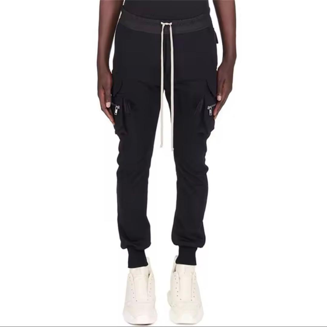 ブラックカーゴパンツ スウェット素材