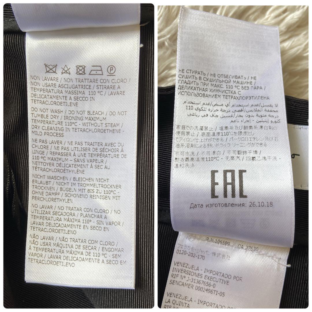 近年　美品　フェラガモ　コットンシルクハーフパンツ　タック　膝下丈　38M位　黒