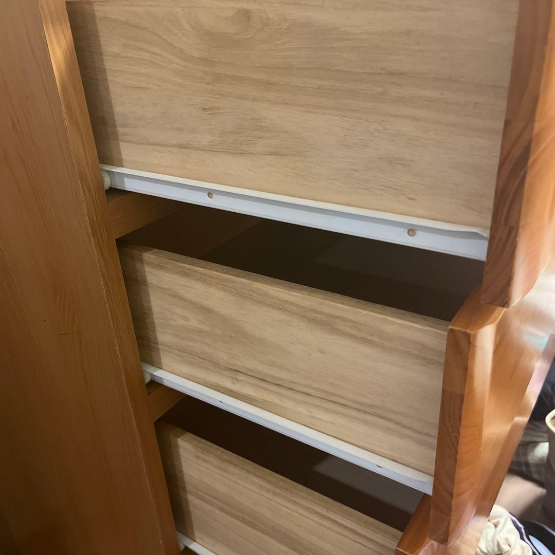 ナチュラルウッド 引き出しチェスト