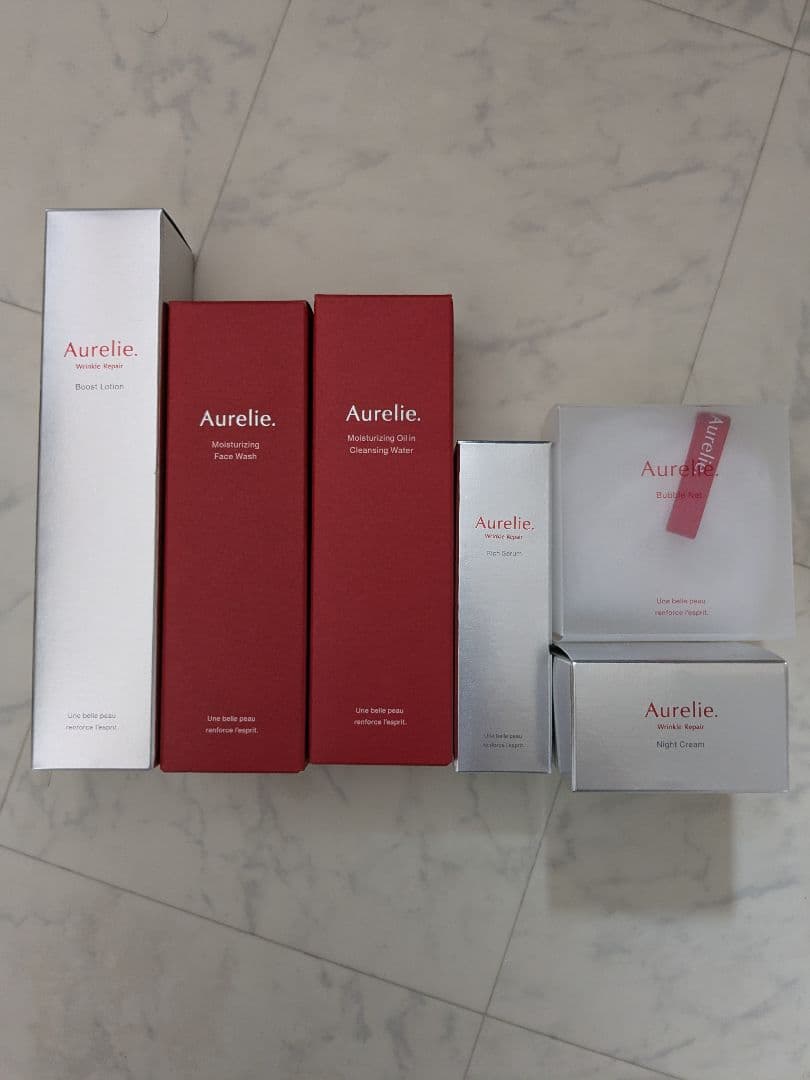 Aurelie エイジングケアトライアルセット 5点 泡だてネット付き